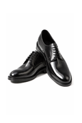 Lawrence Black Leather Derby Shoes
