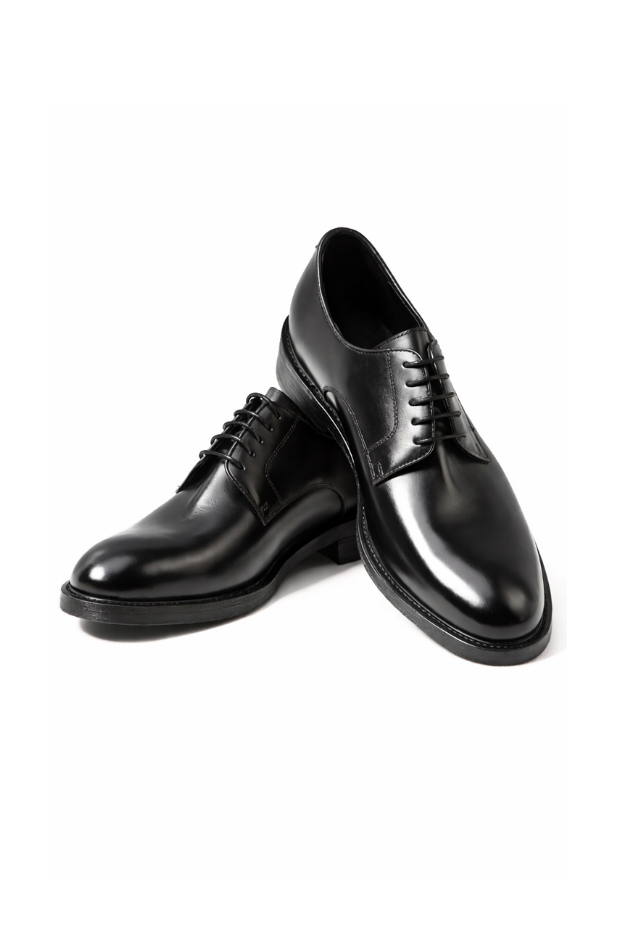 Lawrence Black Leather Derby Shoes