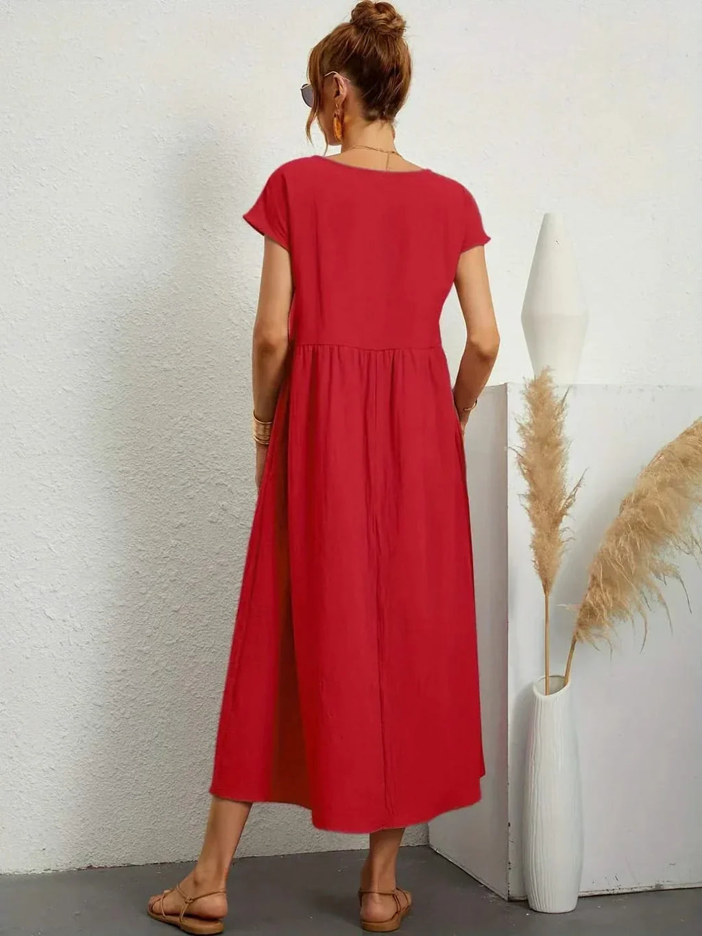 Ava Fluid Silk Midi Dress