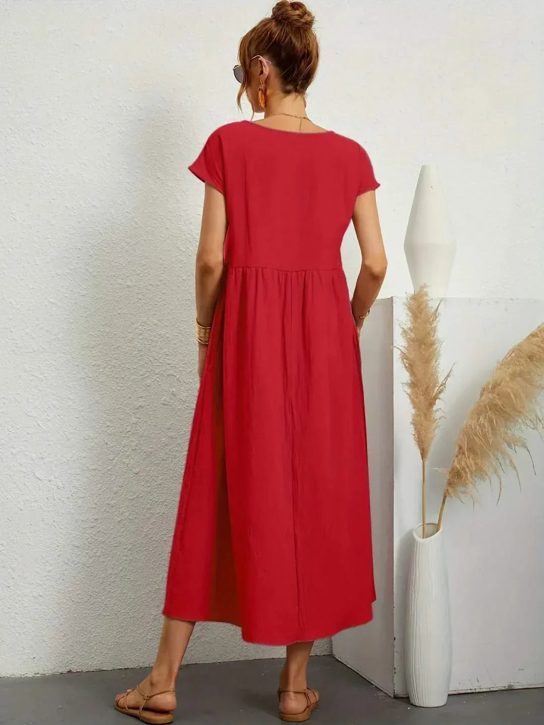 Ava Fluid Silk Midi Dress