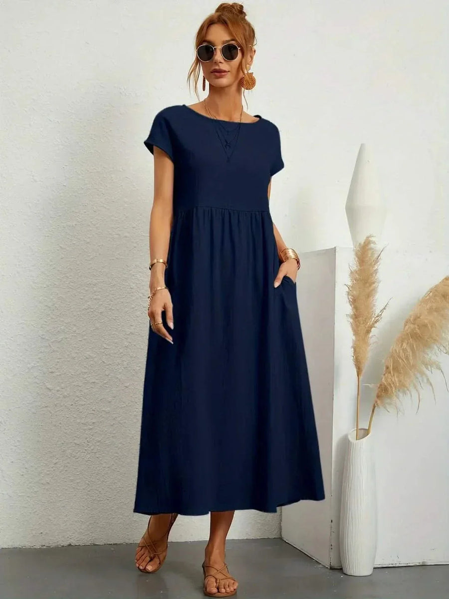 Ava Fluid Silk Midi Dress