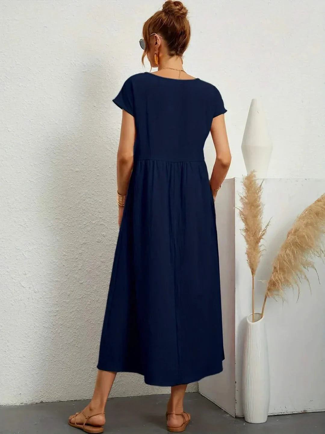 Ava Fluid Silk Midi Dress