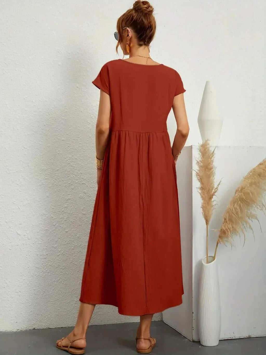 Ava Fluid Silk Midi Dress