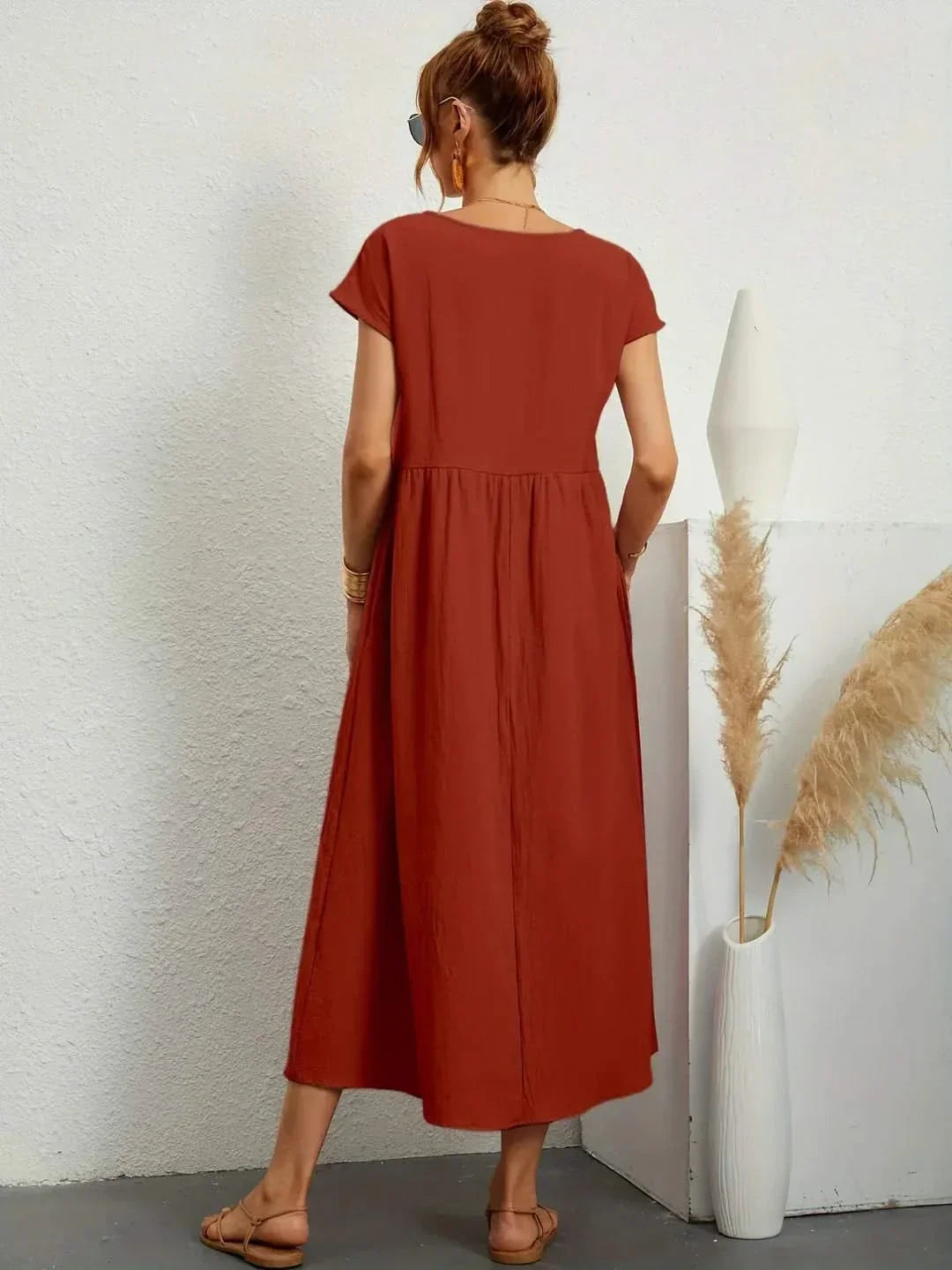 Ava Fluid Silk Midi Dress