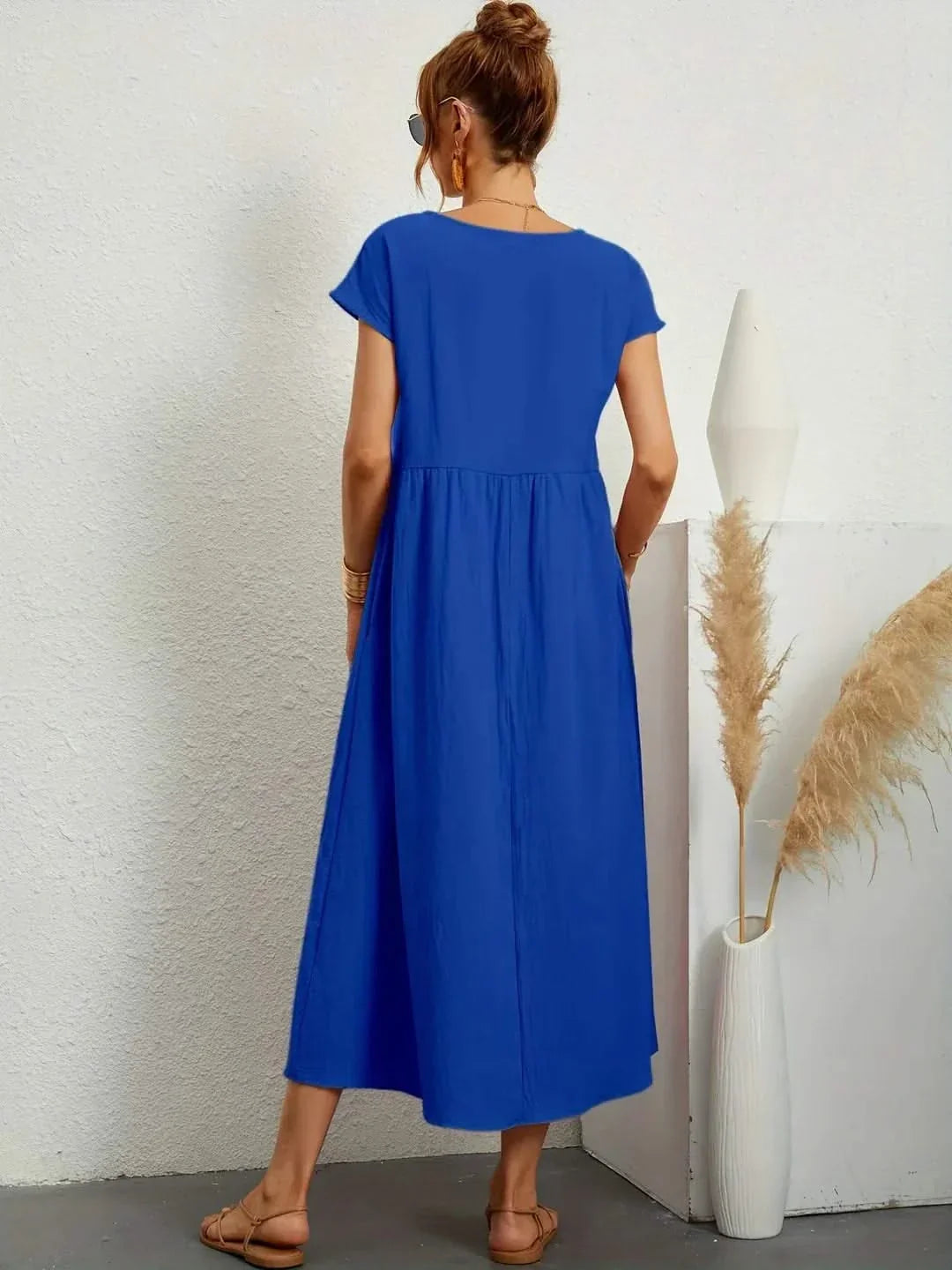 Ava Fluid Silk Midi Dress