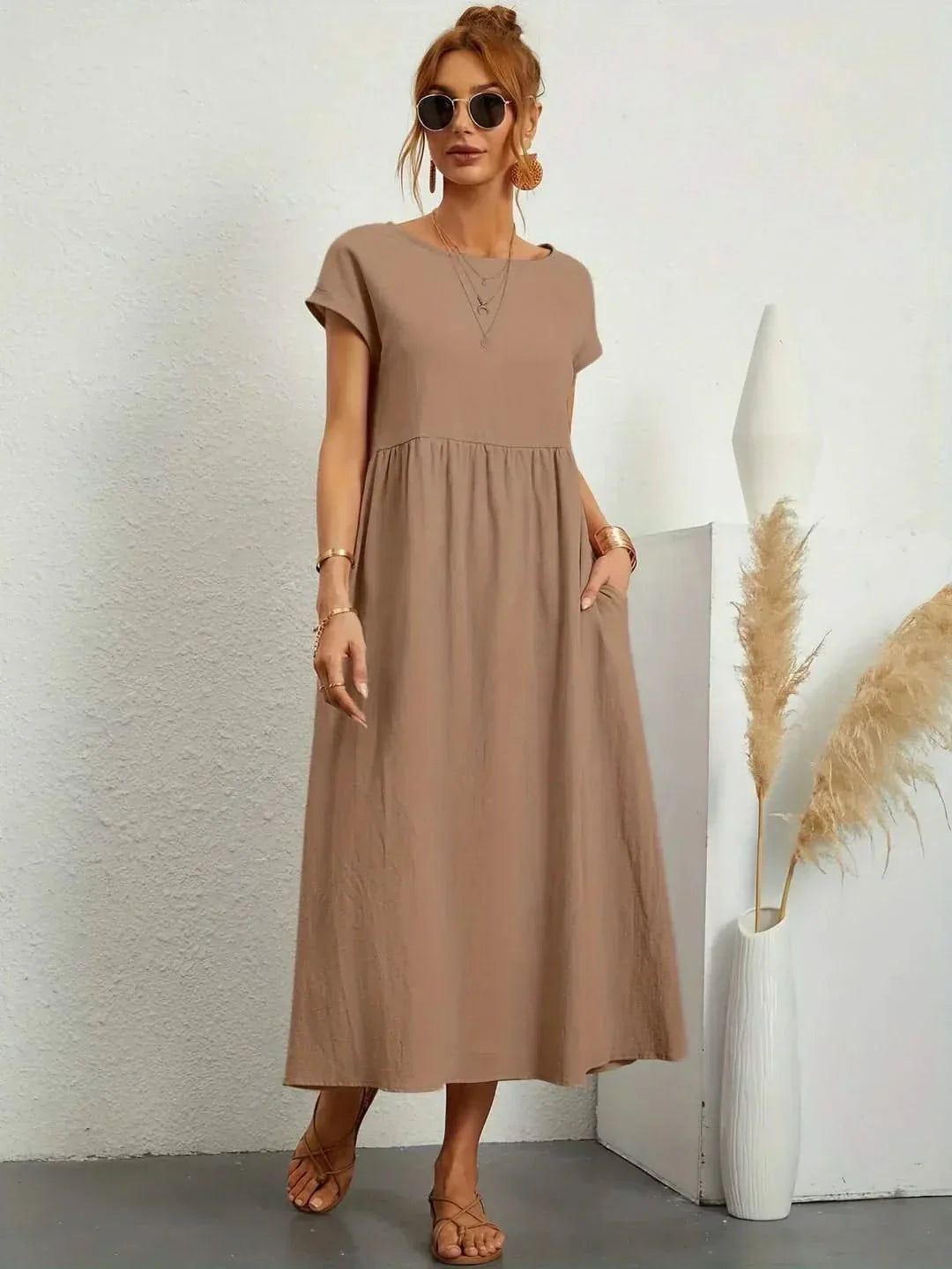 Ava Fluid Silk Midi Dress