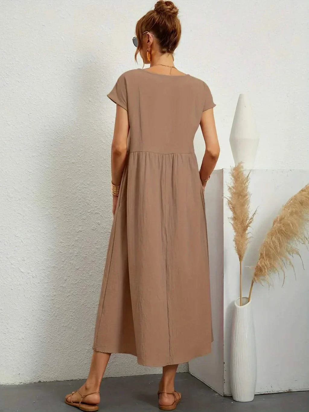 Ava Fluid Silk Midi Dress