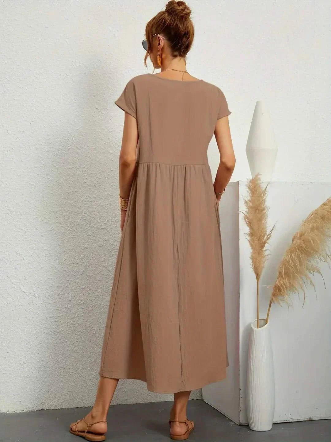 Ava Fluid Silk Midi Dress