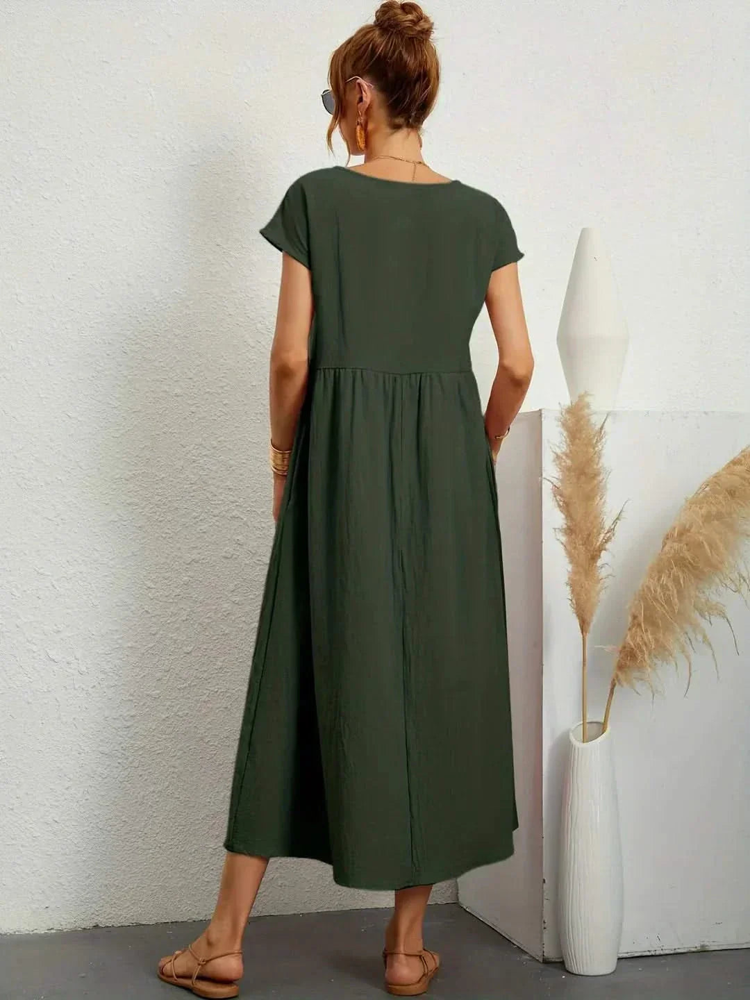 Ava Fluid Silk Midi Dress