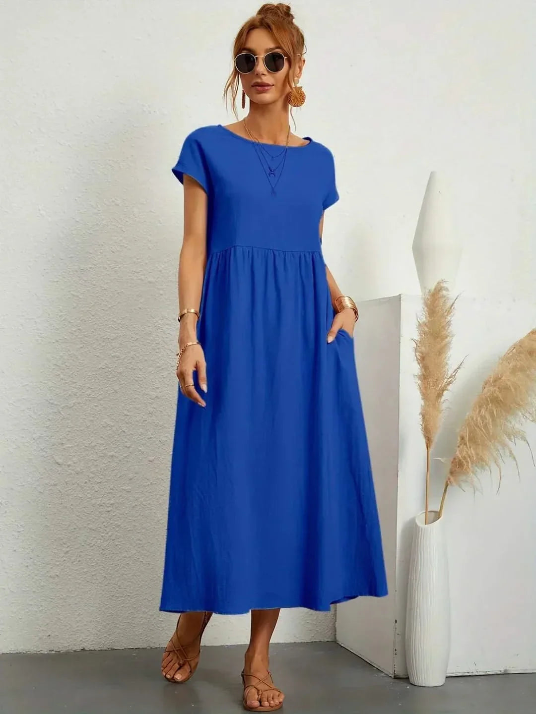 Ava Fluid Silk Midi Dress