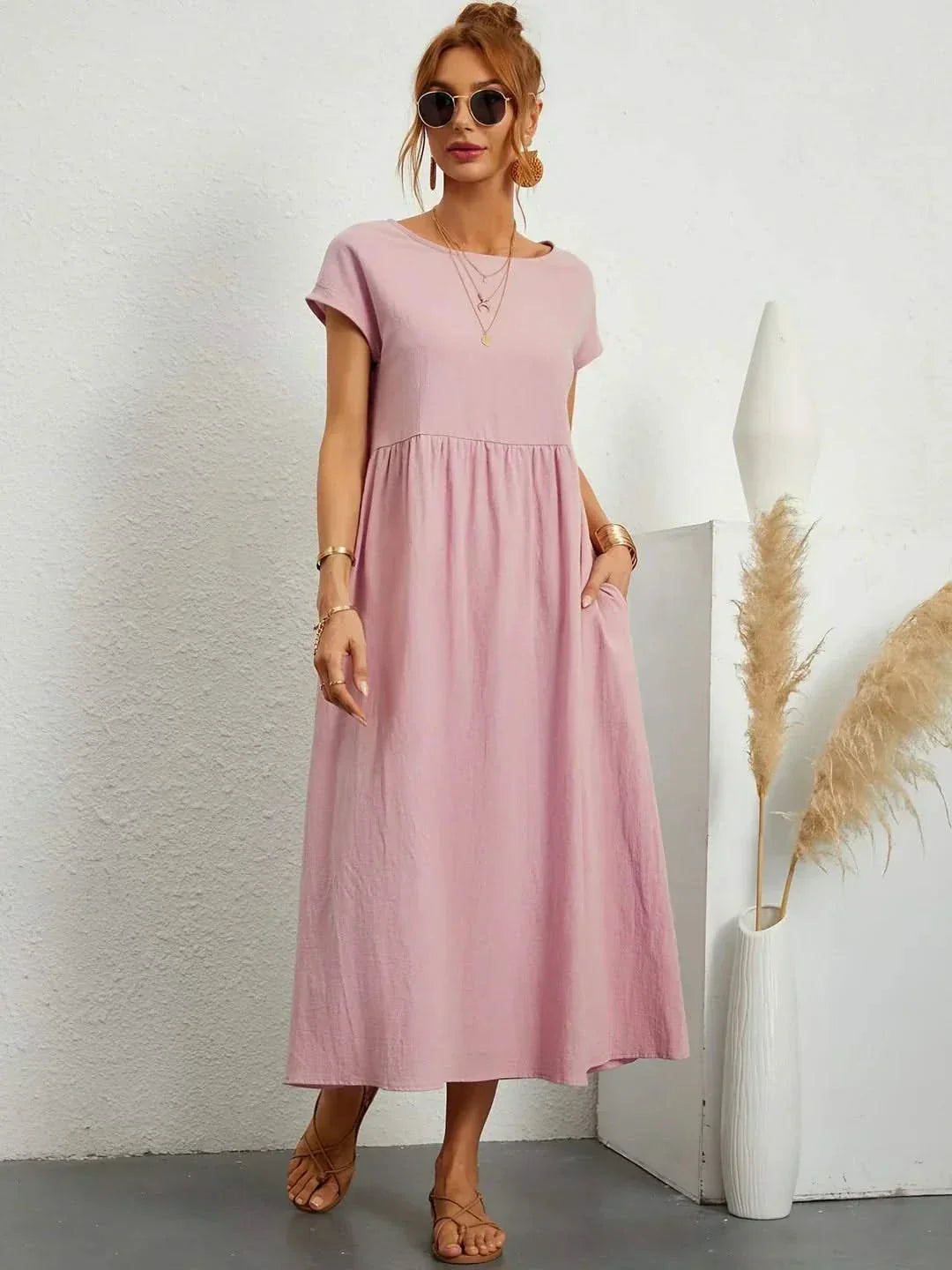Ava Fluid Silk Midi Dress