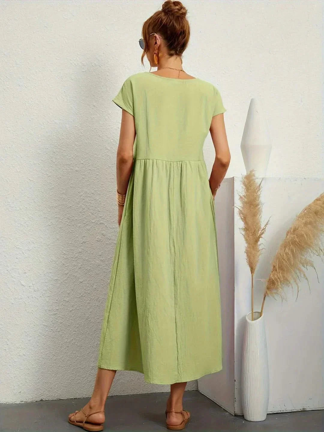 Ava Fluid Silk Midi Dress