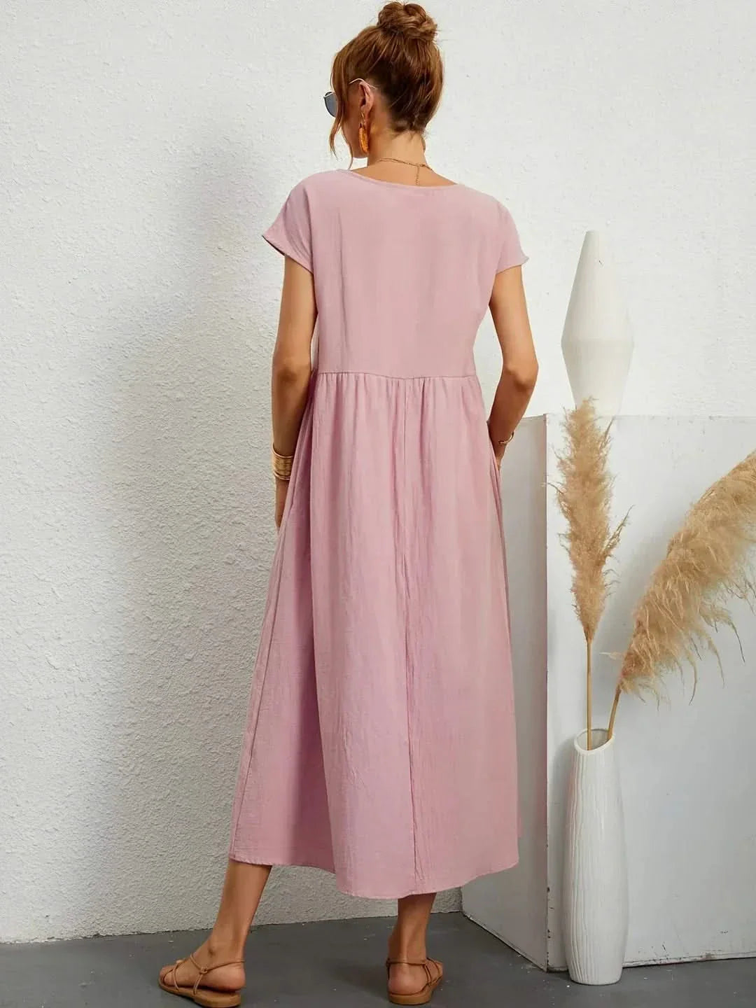 Ava Fluid Silk Midi Dress