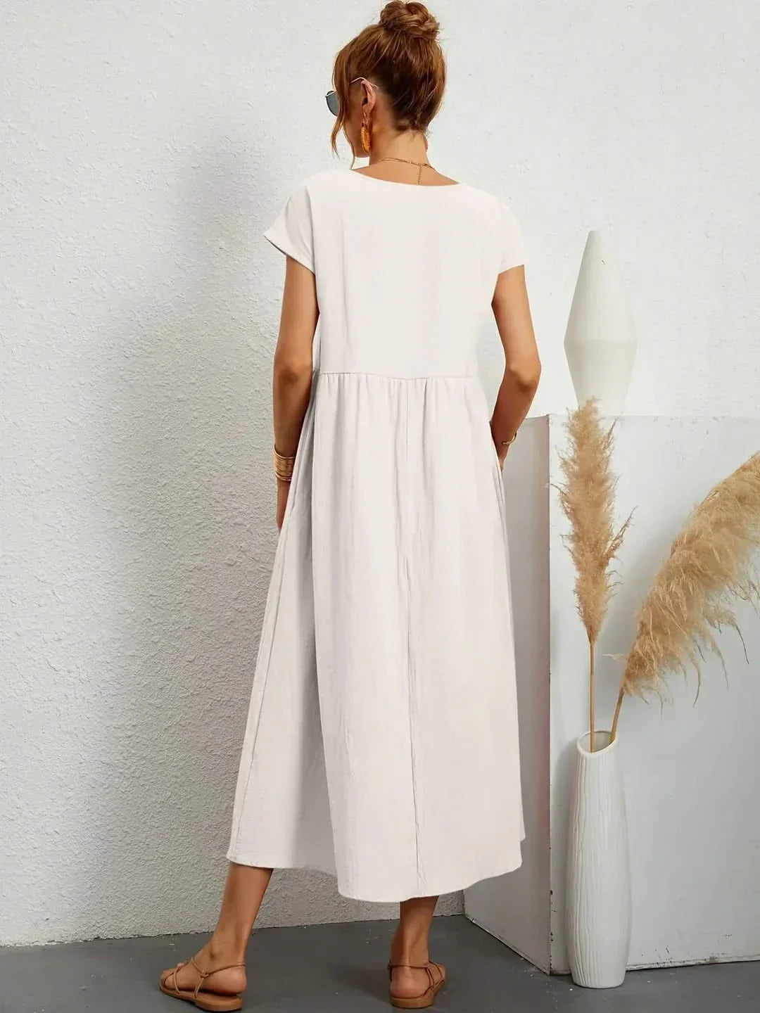 Ava Fluid Silk Midi Dress