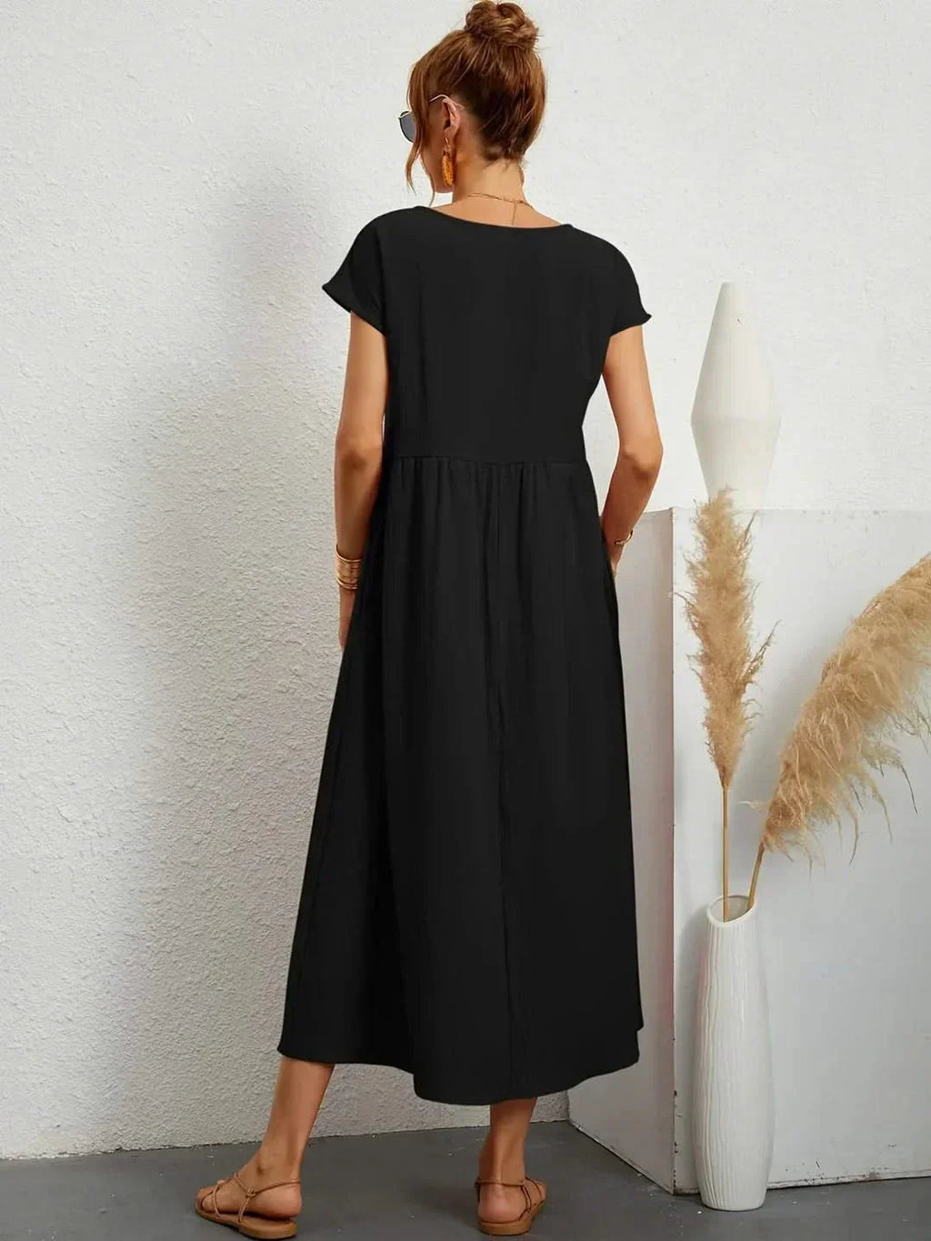 Ava Fluid Silk Midi Dress