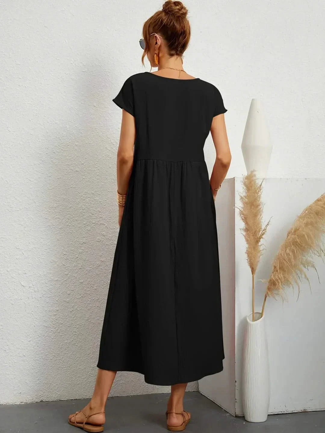 Ava Fluid Silk Midi Dress
