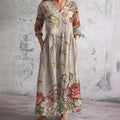 Alina Blossom Silk Midi Dress