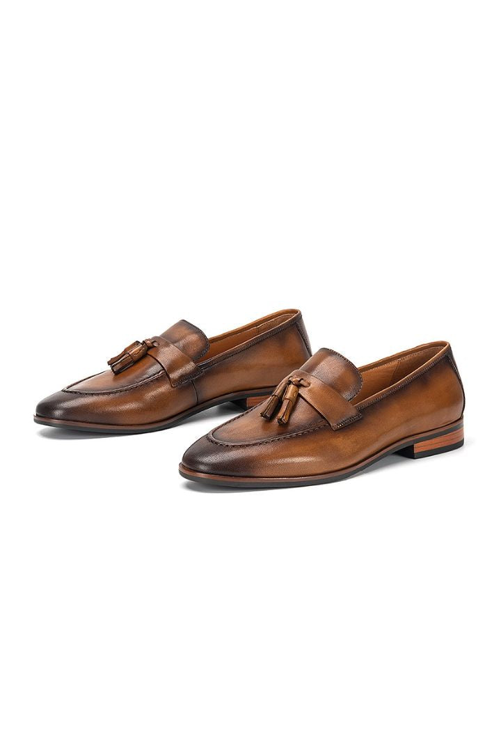 Brown Top-Grain Tassel Loafer