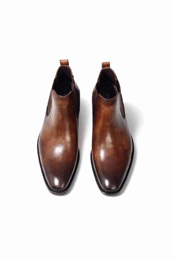 Ruggiero Brown Leather Chelsea Boots