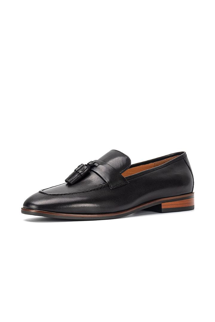 Bruno Black Top-Grain Tassel Loafer