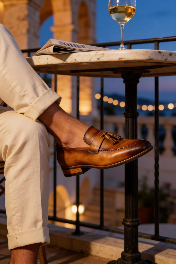 Brown Top-Grain Tassel Loafer