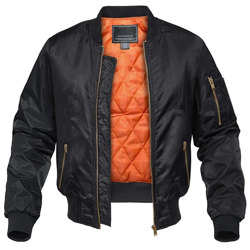 Men's Quilted Bomber Jacket in Classic Navy