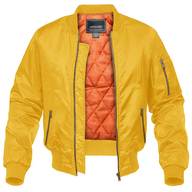 Men's Quilted Bomber Jacket in Classic Navy