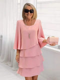 Charlotte Ruffle Silk Dress