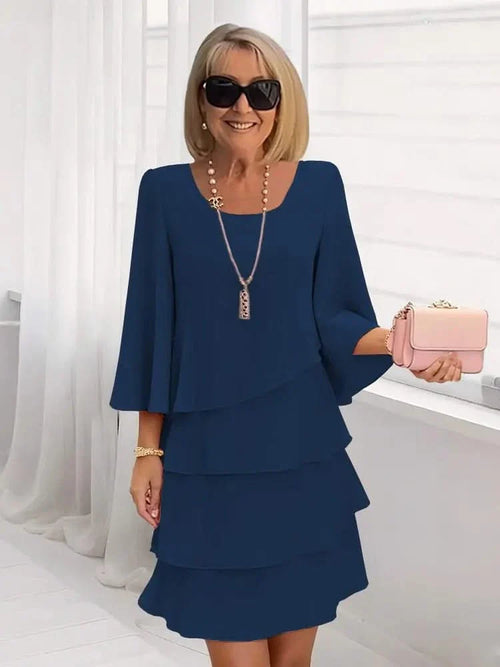 Charlotte Ruffle Silk Dress