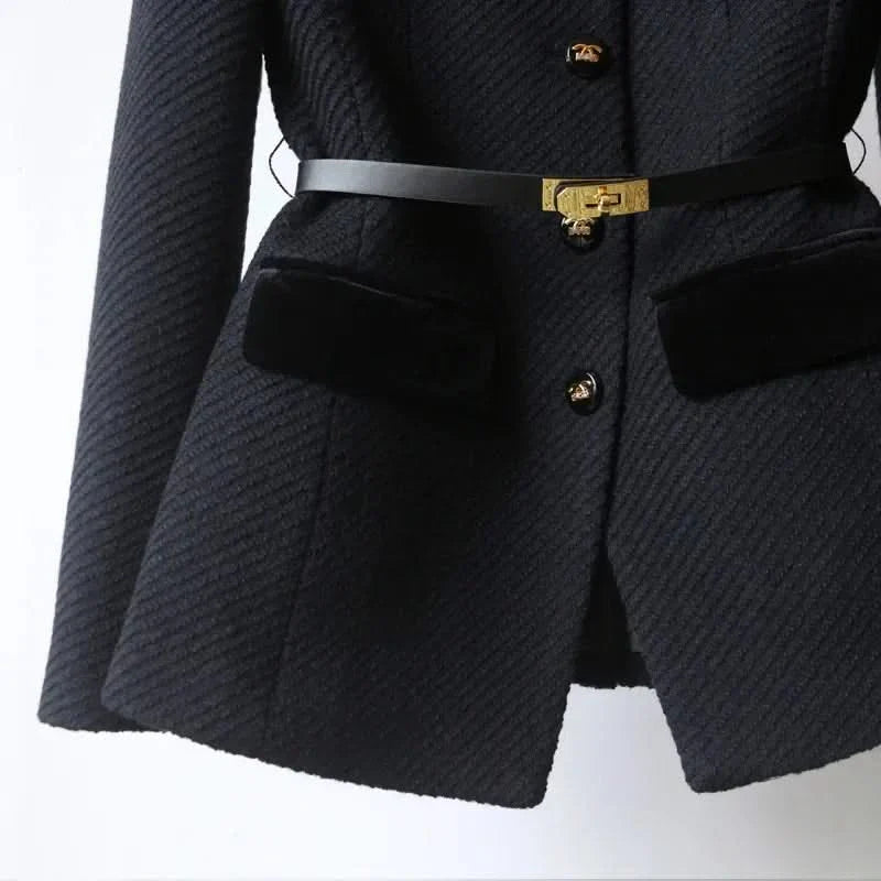 Sansa Tailored Office Jacket in Charcoal