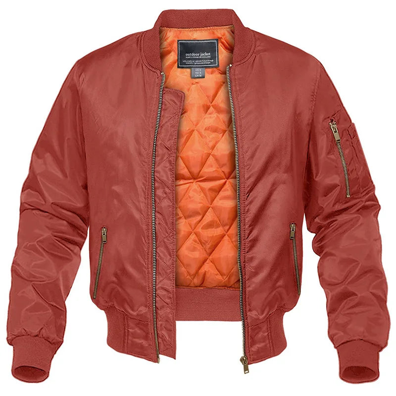 Men's Quilted Bomber Jacket in Classic Navy