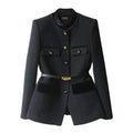 Sansa Tailored Office Jacket in Charcoal