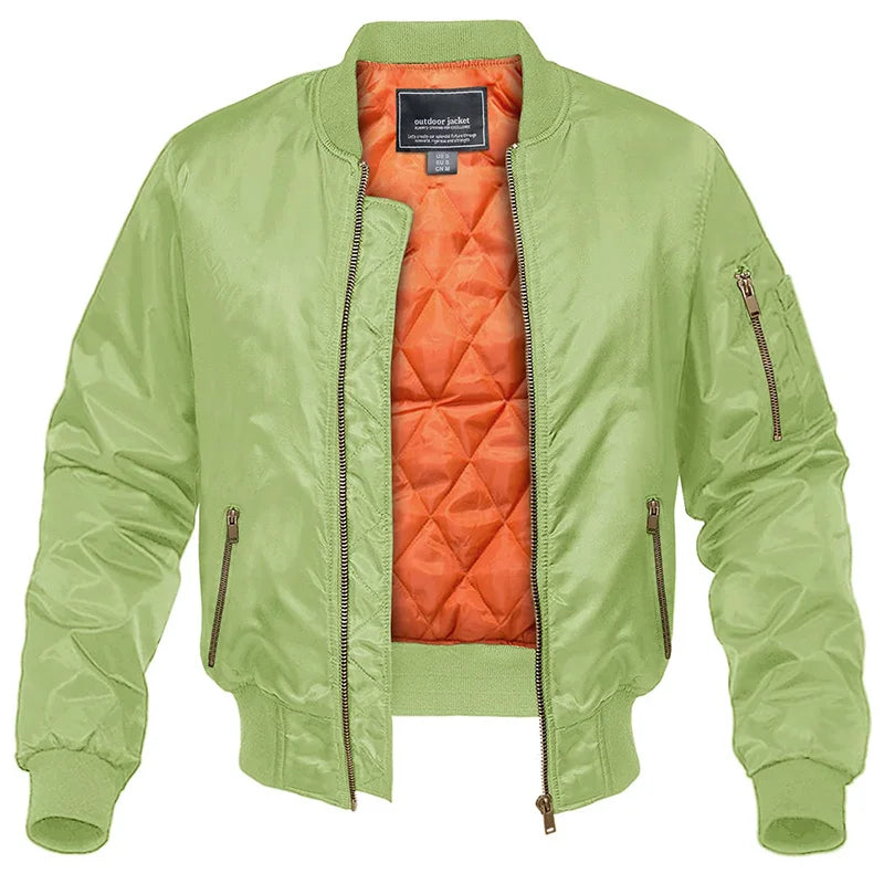 Men's Quilted Bomber Jacket in Classic Navy