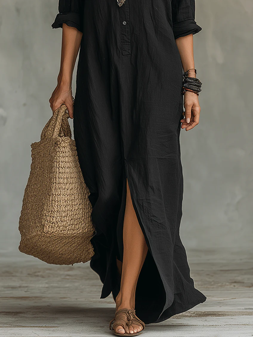 Clara Silk Maxi Dress in Ivory