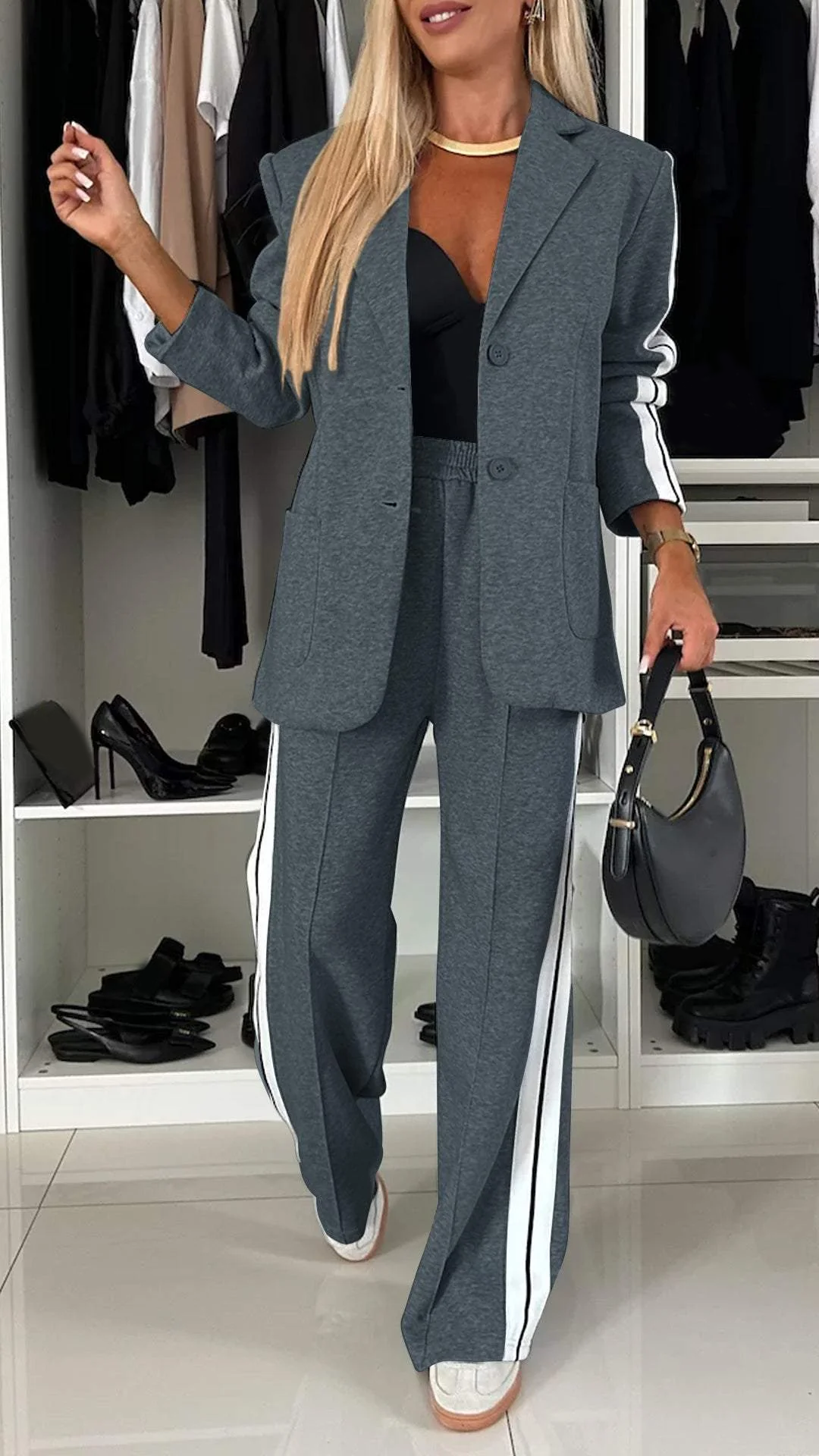 Alice Tailored Office Ensemble in Classic Navy