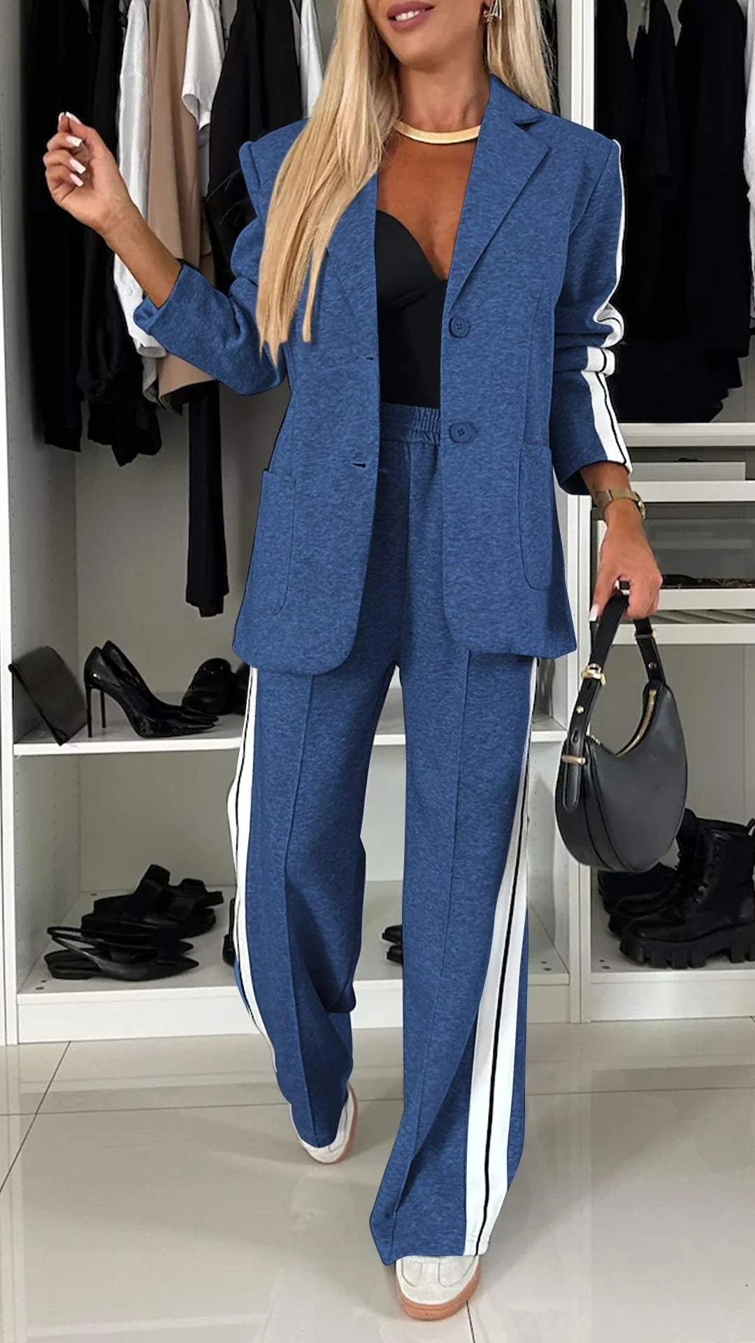 Alice Tailored Office Ensemble in Classic Navy