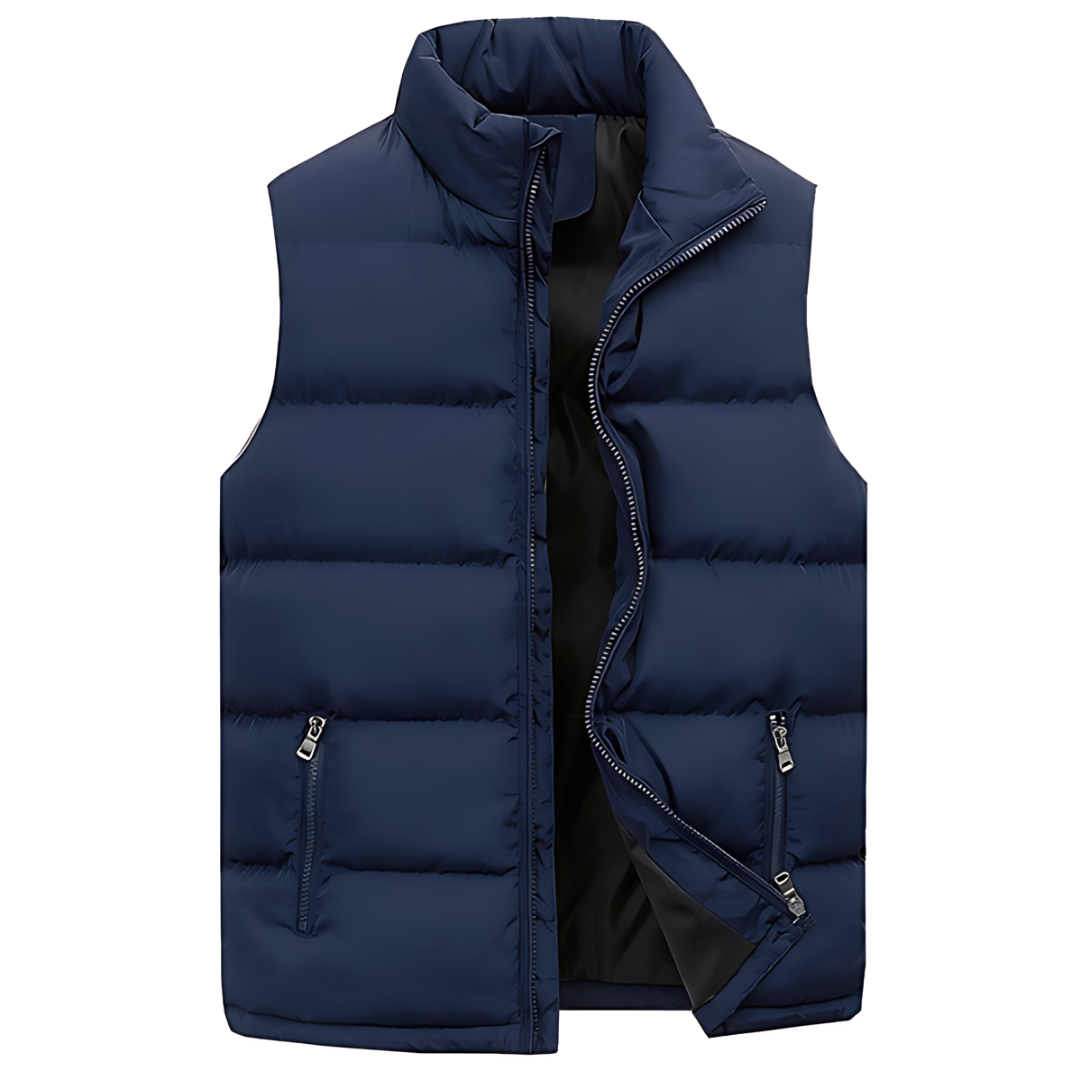 Men's Quilted Puffer Vest in Earth Tones