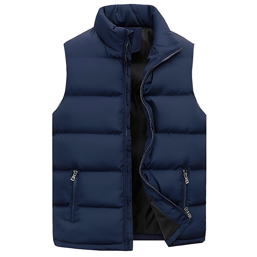 Men's Quilted Puffer Vest in Earth Tones