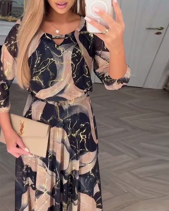 Capri Silk Drape Dress in Soft Beige