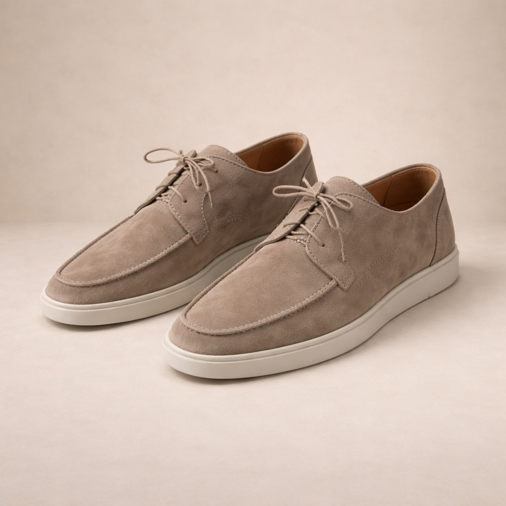 Suede Loafers for Men with Closed Toe