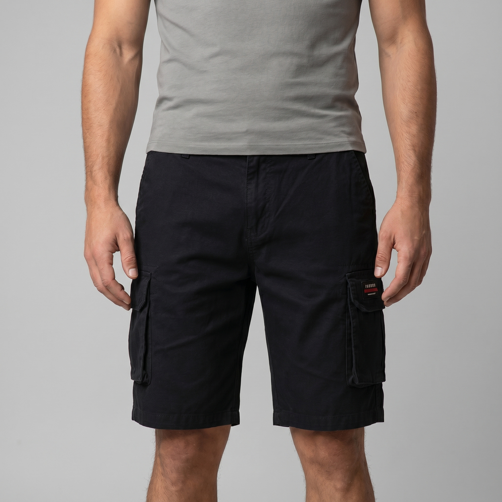 Refined Cargo Shorts in Earth Tones