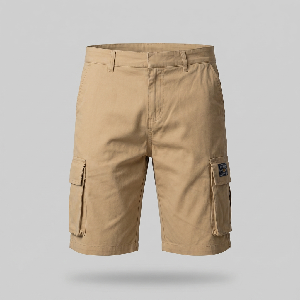 Refined Cargo Shorts in Earth Tones