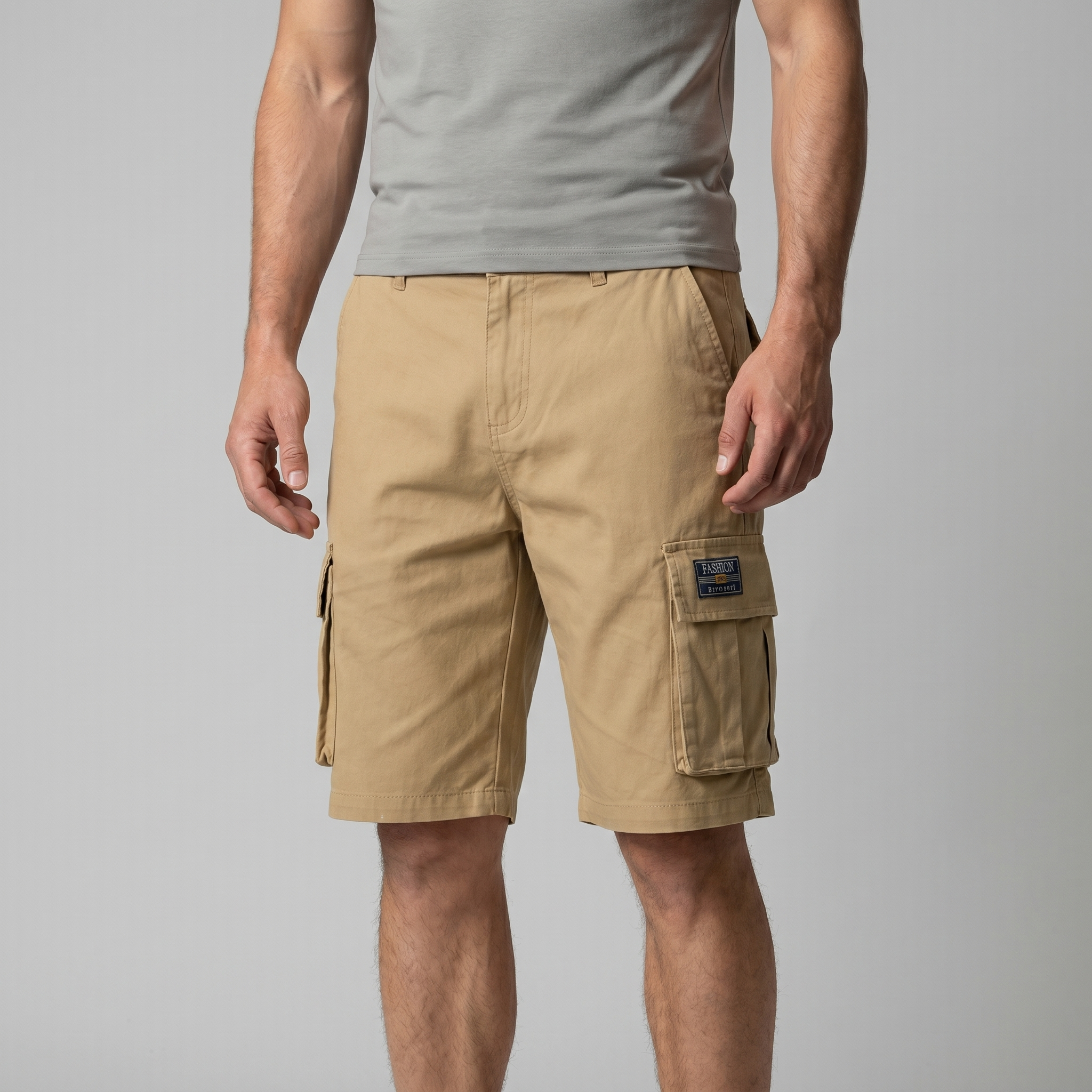 Refined Cargo Shorts in Earth Tones