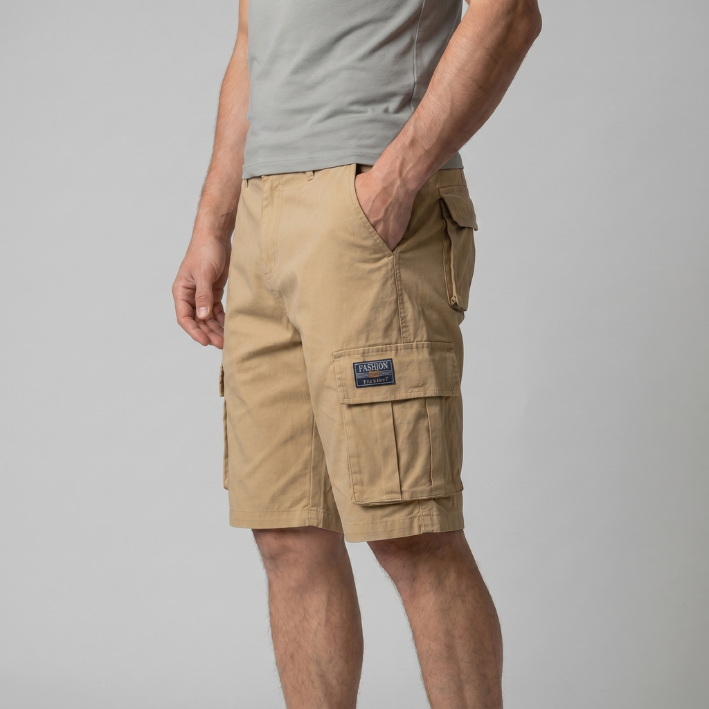 Refined Cargo Shorts in Earth Tones