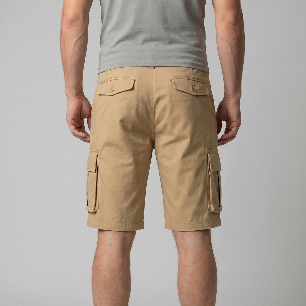 Refined Cargo Shorts in Earth Tones