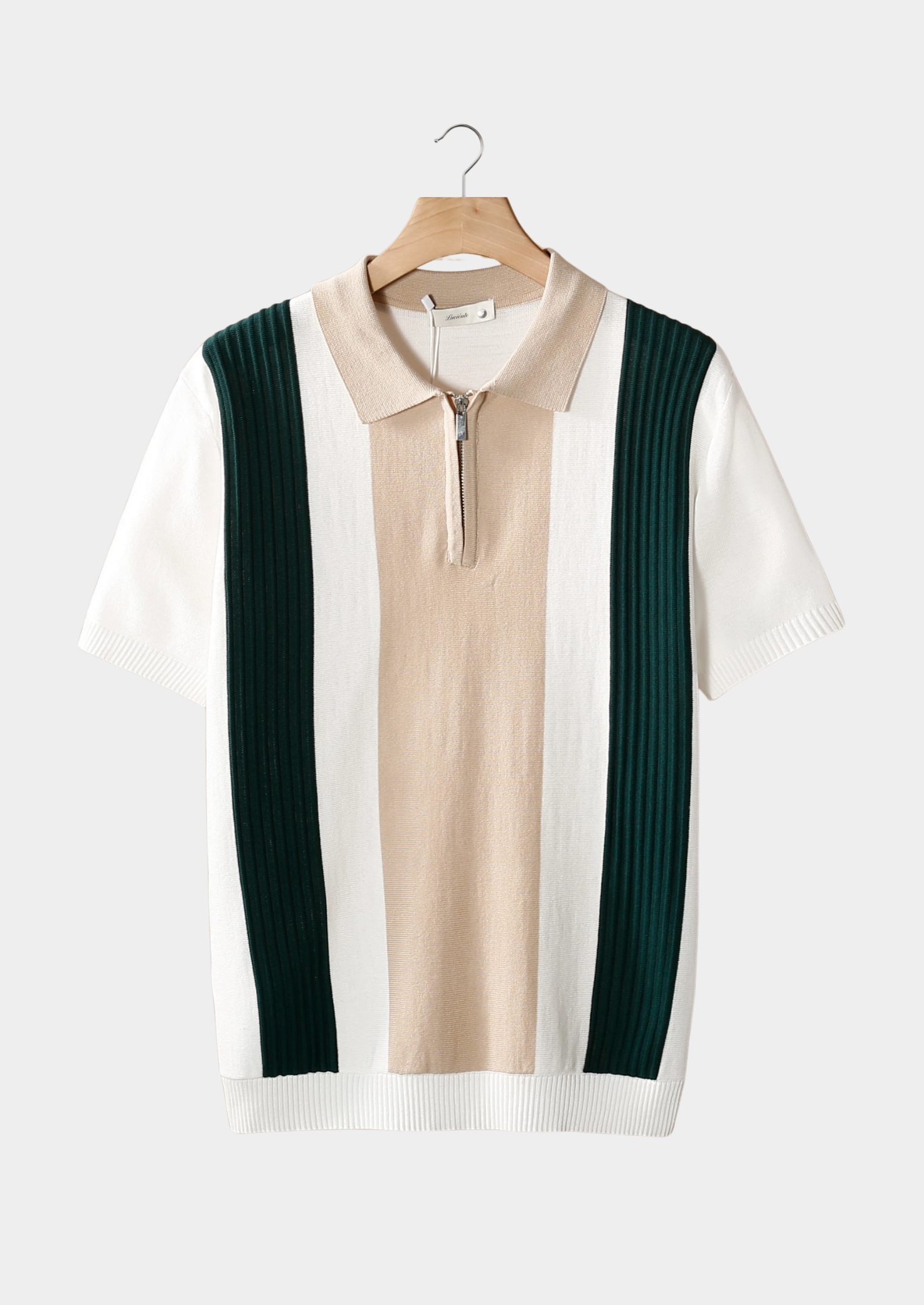 Ivory Resort Zipper Polo Shirt