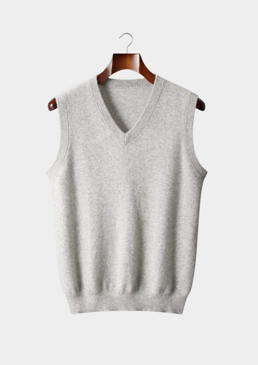 Extra-Fine Merino Wool V-Neck Vest