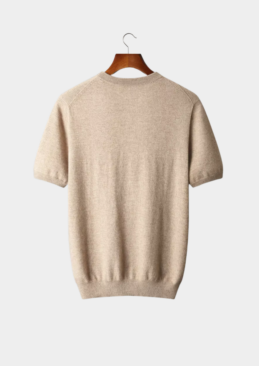 Cashmere Classic Crewneck T-Shirt in Ivory