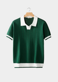 Emerald Textured Contrast Polo