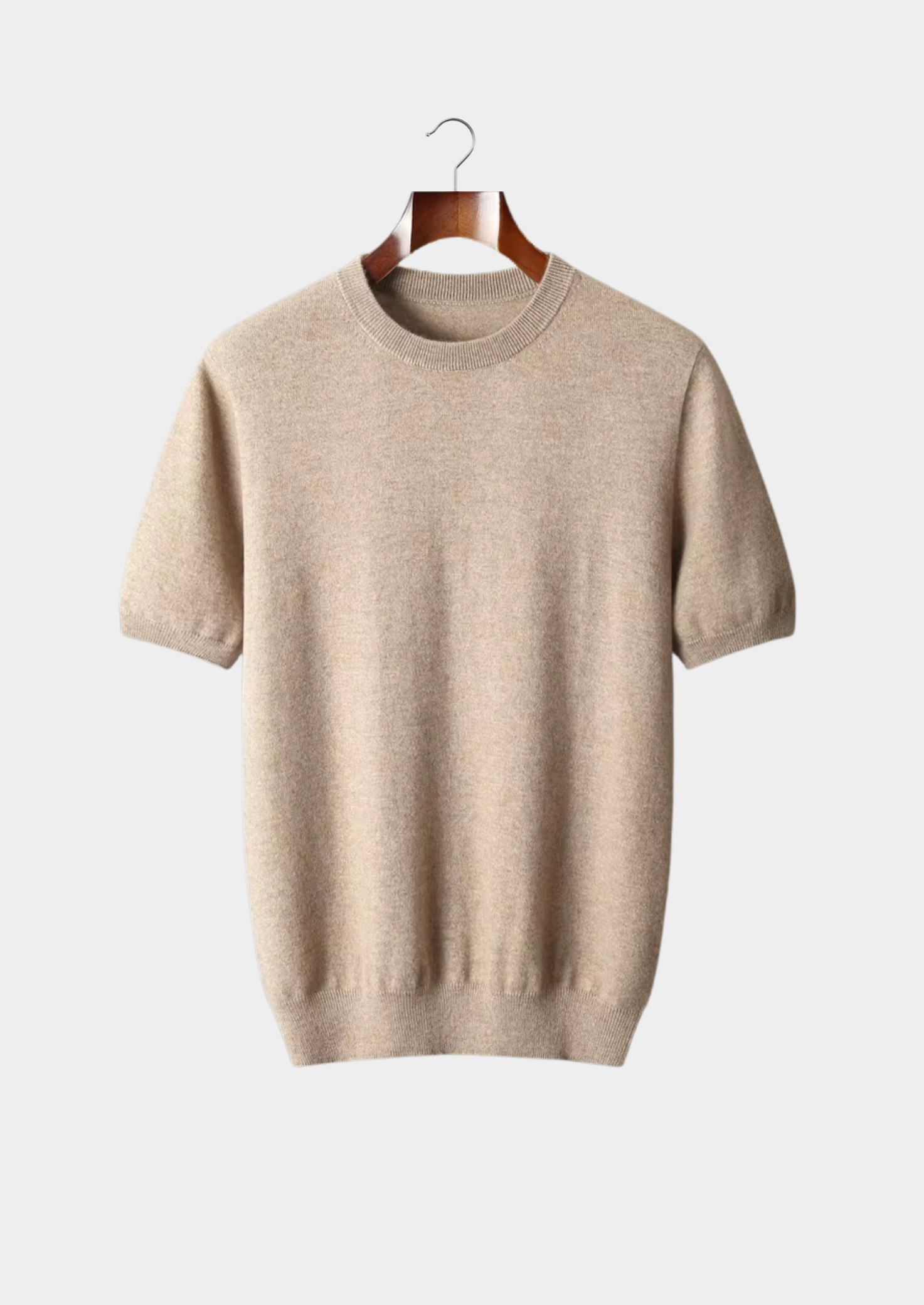 Cashmere Classic Crewneck T-Shirt in Ivory